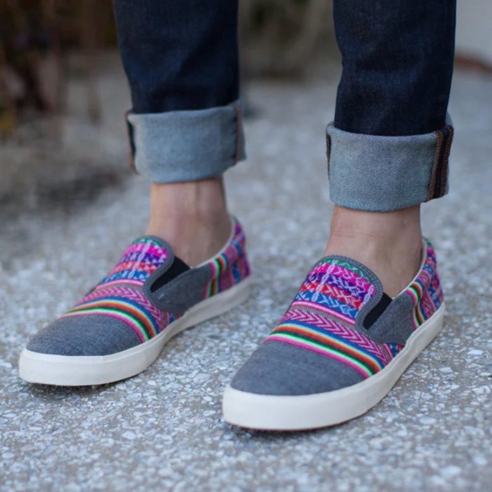 Inkkas Handmade Peru Unisex Slate Slip On Shoes Loafers